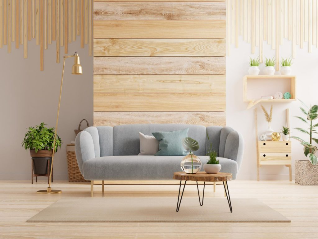 add stylish furniture in livingroom