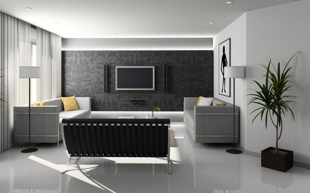 focus on walls of livingroom