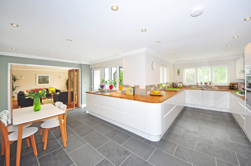 polished stone floor
