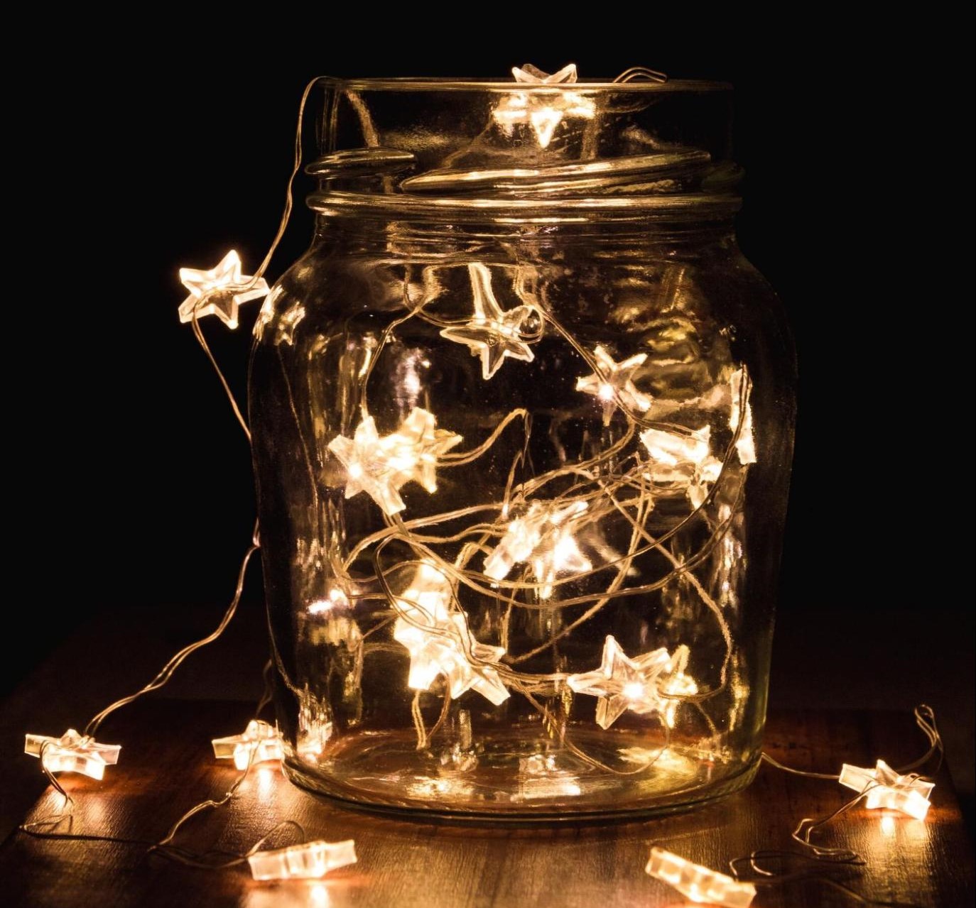 Jar with LED lights