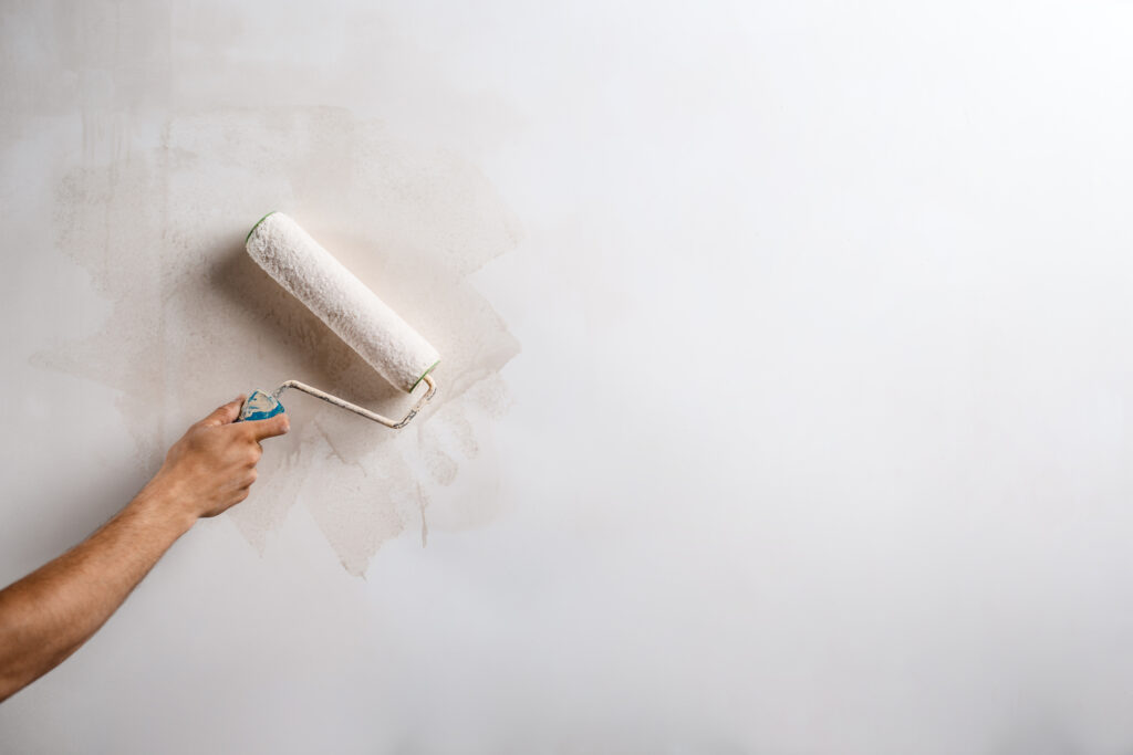 painting wall with waterproof paint