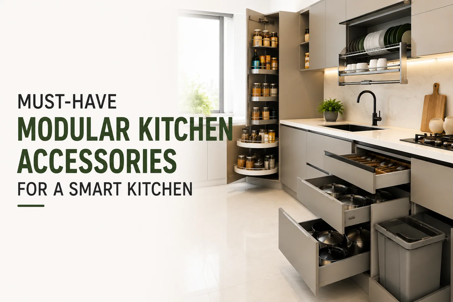 Must-Have Modular Kitchen Accessories for a Smart Kitchen