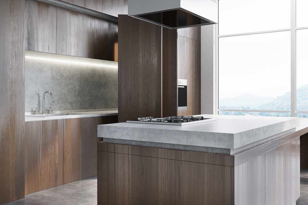 concrete countertop kitchen