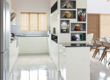U-shaped modular kitchen in Kochi 